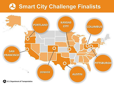 A map of Smart City finalists