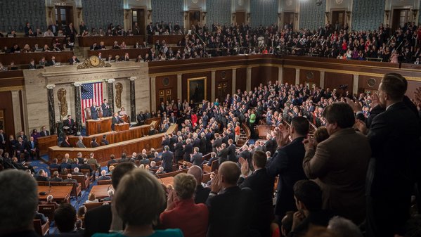 President Trump addressing Congress