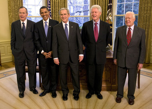 Past Presidents in the Oval Office