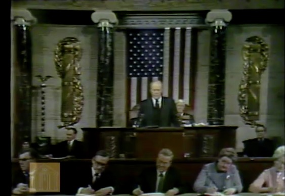 President Ford addressing congress
