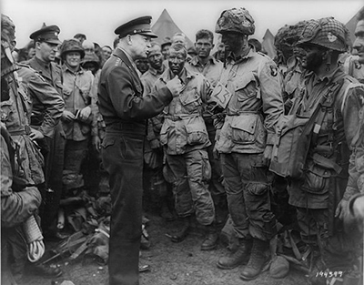 Ike speaks to troops