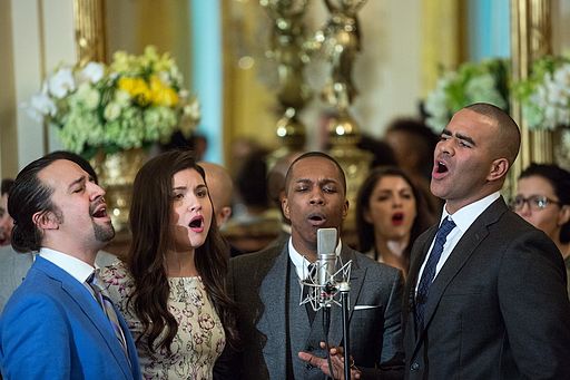 The cast of Hamilton sings at the White House